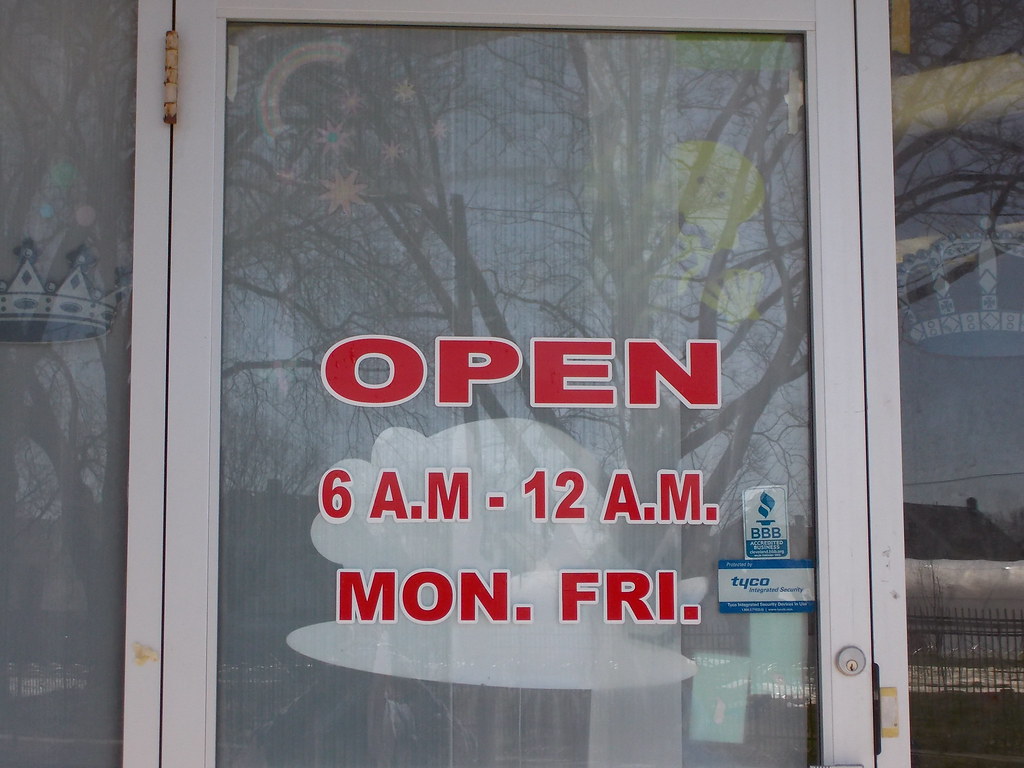 Window signs in Maple Heights
